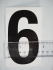Number "6" - 5 Inch Sticker Decal Vinyl Adhesive Address Numbers Black & White (lot of 10) SALE ITEM MADE IN USA